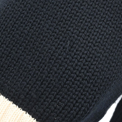 Chanel 2008 Sport Line Snowflake Sweater Knit Top Black #38
