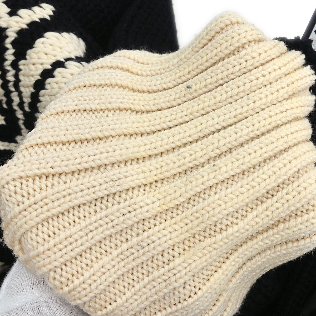 Chanel 2008 Sport Line Snowflake Sweater Knit Top Black #38