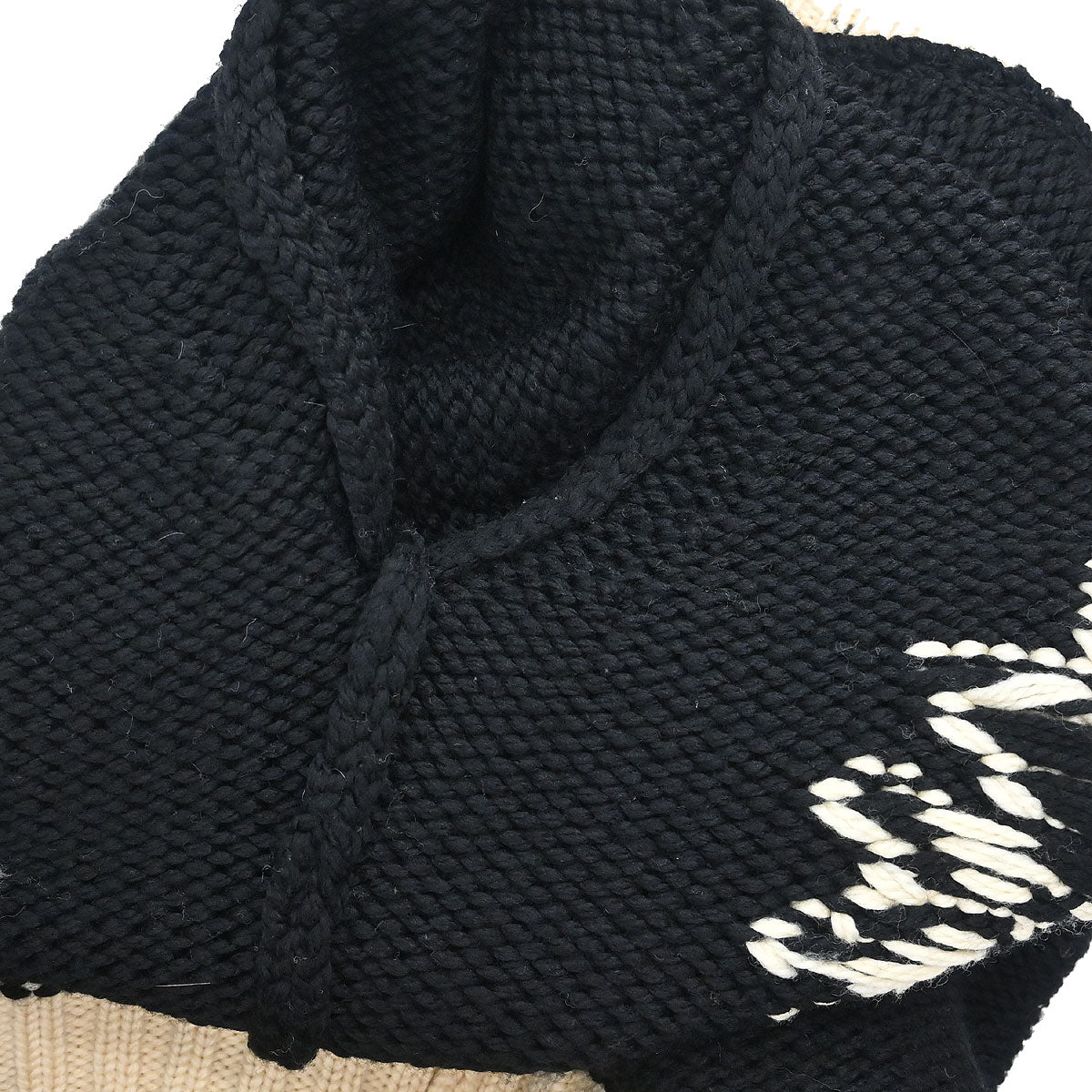 Chanel 2008 Sport Line Snowflake Sweater Knit Top Black #38