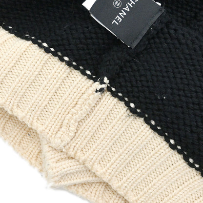 Chanel 2008 Sport Line Snowflake Sweater Knit Top Black #38