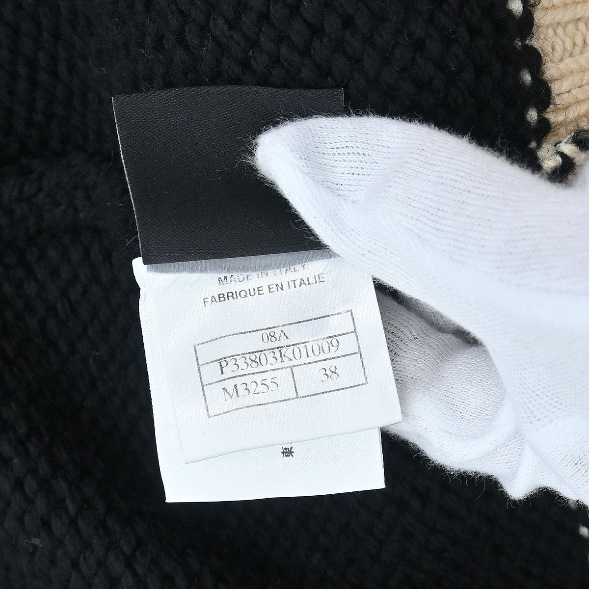 Chanel 2008 Sport Line Snowflake Sweater Knit Top Black #38
