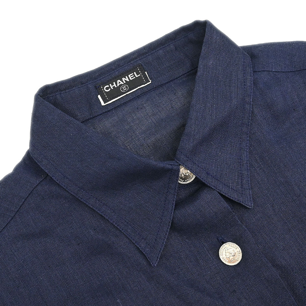 Chanel Blouse Shirt Navy