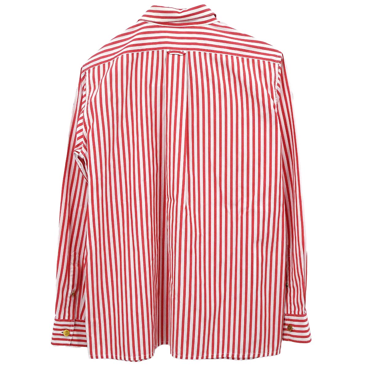 Chanel Striped Shirt Blouse Red