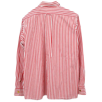 Chanel Striped Shirt Blouse Red