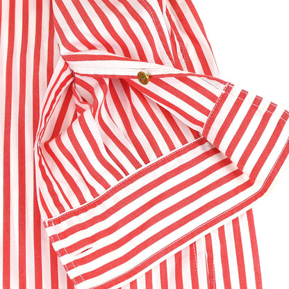Chanel Striped Shirt Blouse Red