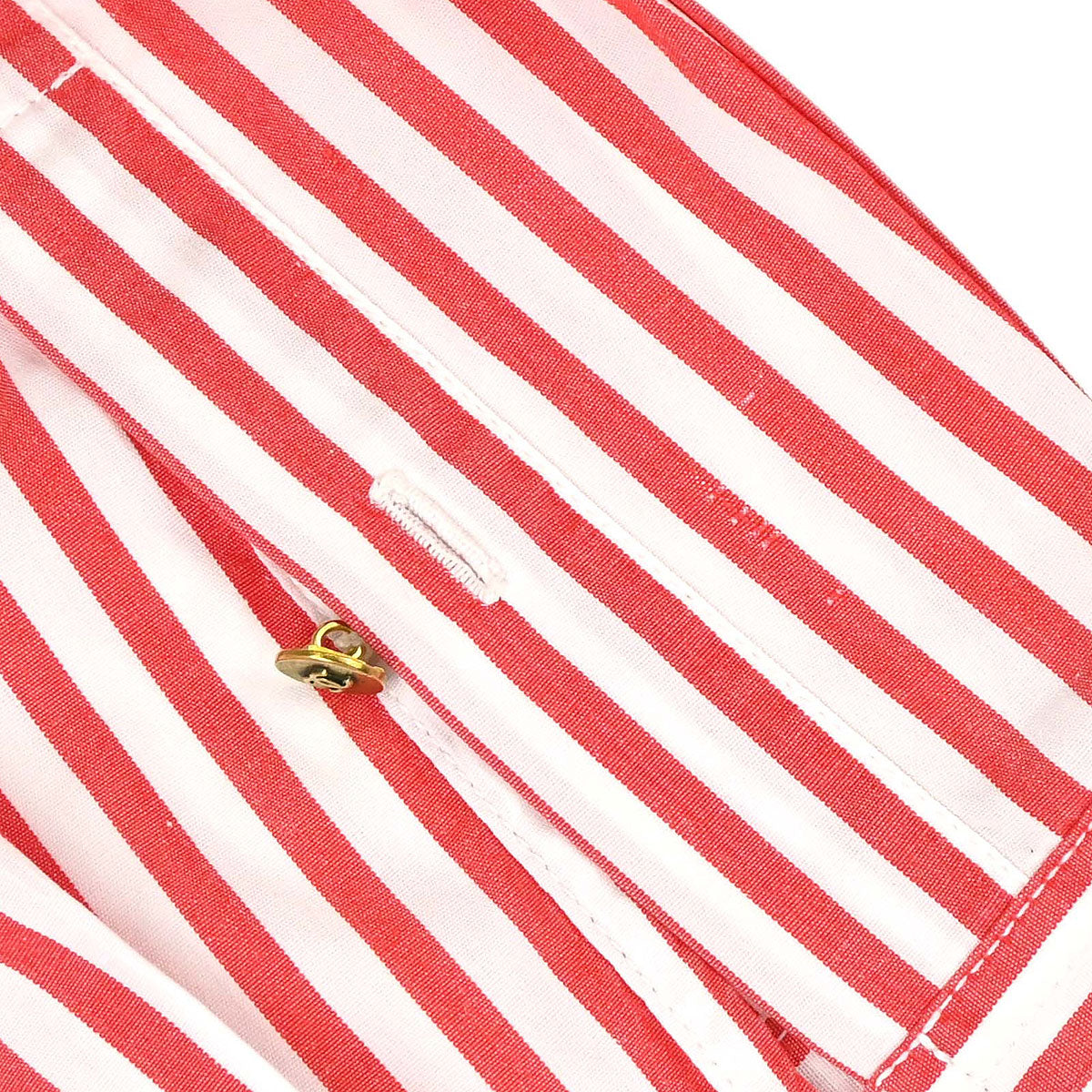 Chanel Striped Shirt Blouse Red