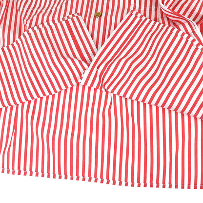 Chanel Striped Shirt Blouse Red