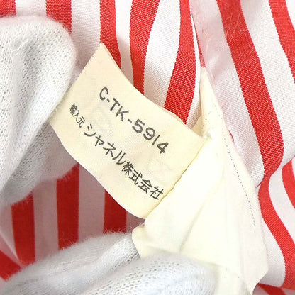 Chanel Striped Shirt Blouse Red
