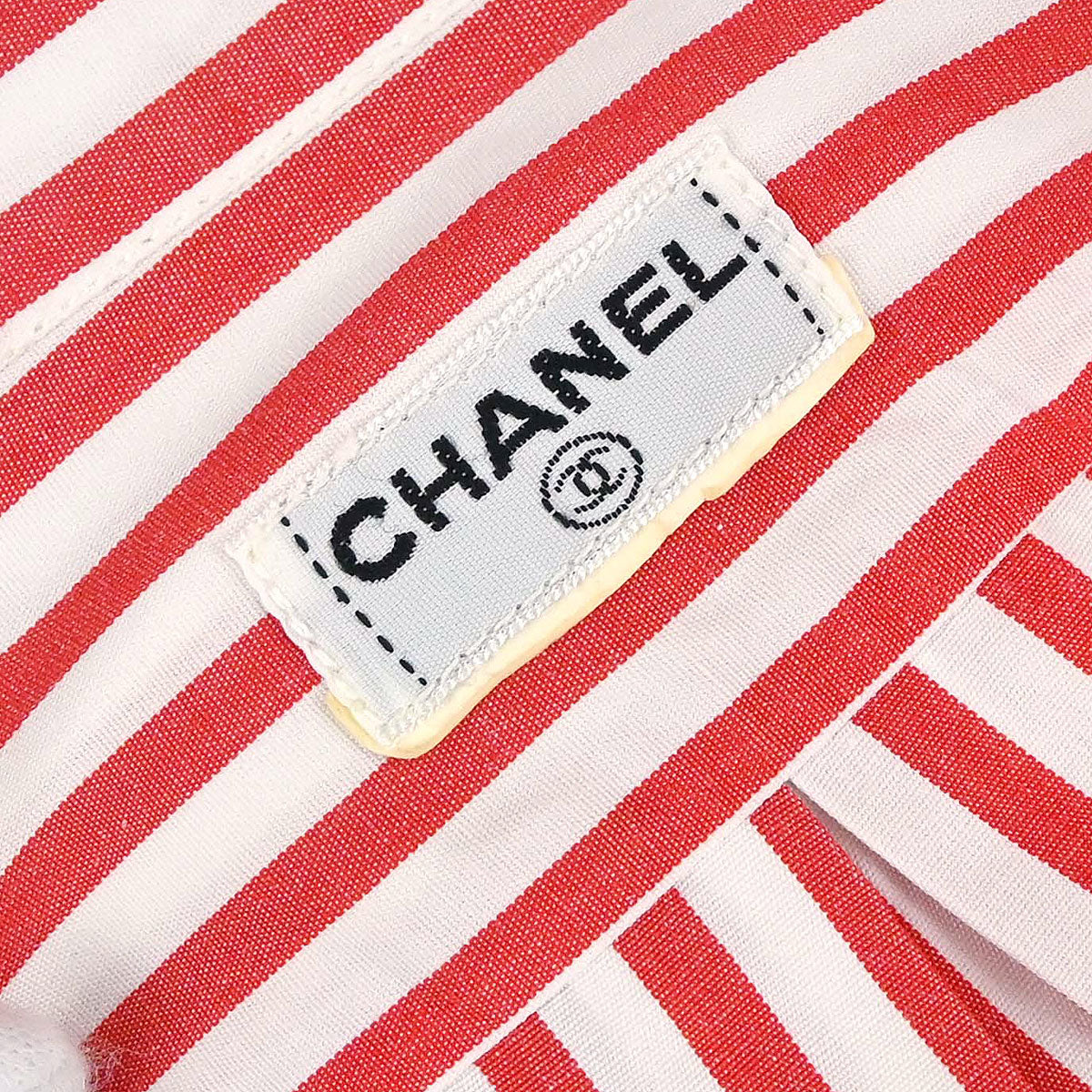 Chanel Striped Shirt Blouse Red