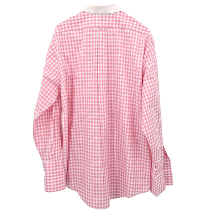 Chanel Blouse Shirt Gingham Check Pink