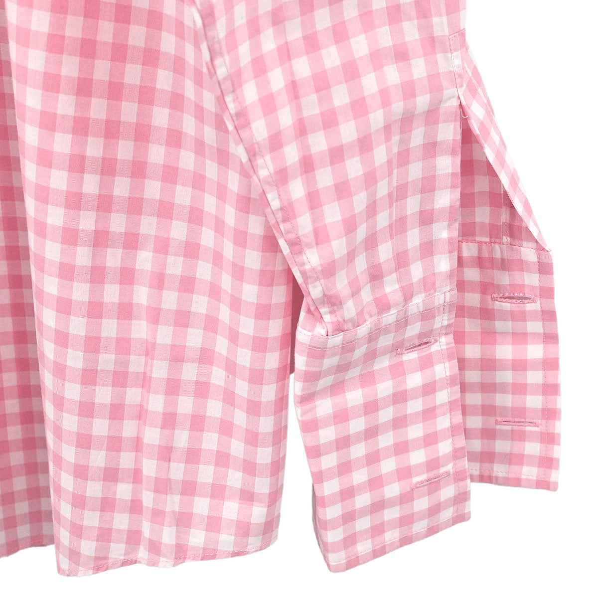 Chanel Blouse Shirt Gingham Check Pink