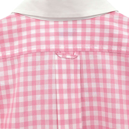 Chanel Blouse Shirt Gingham Check Pink