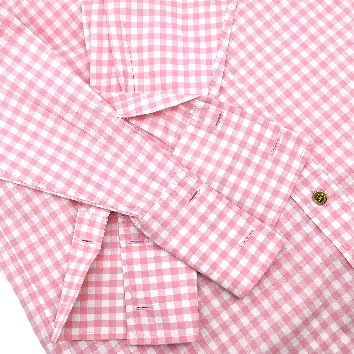 Chanel Blouse Shirt Gingham Check Pink
