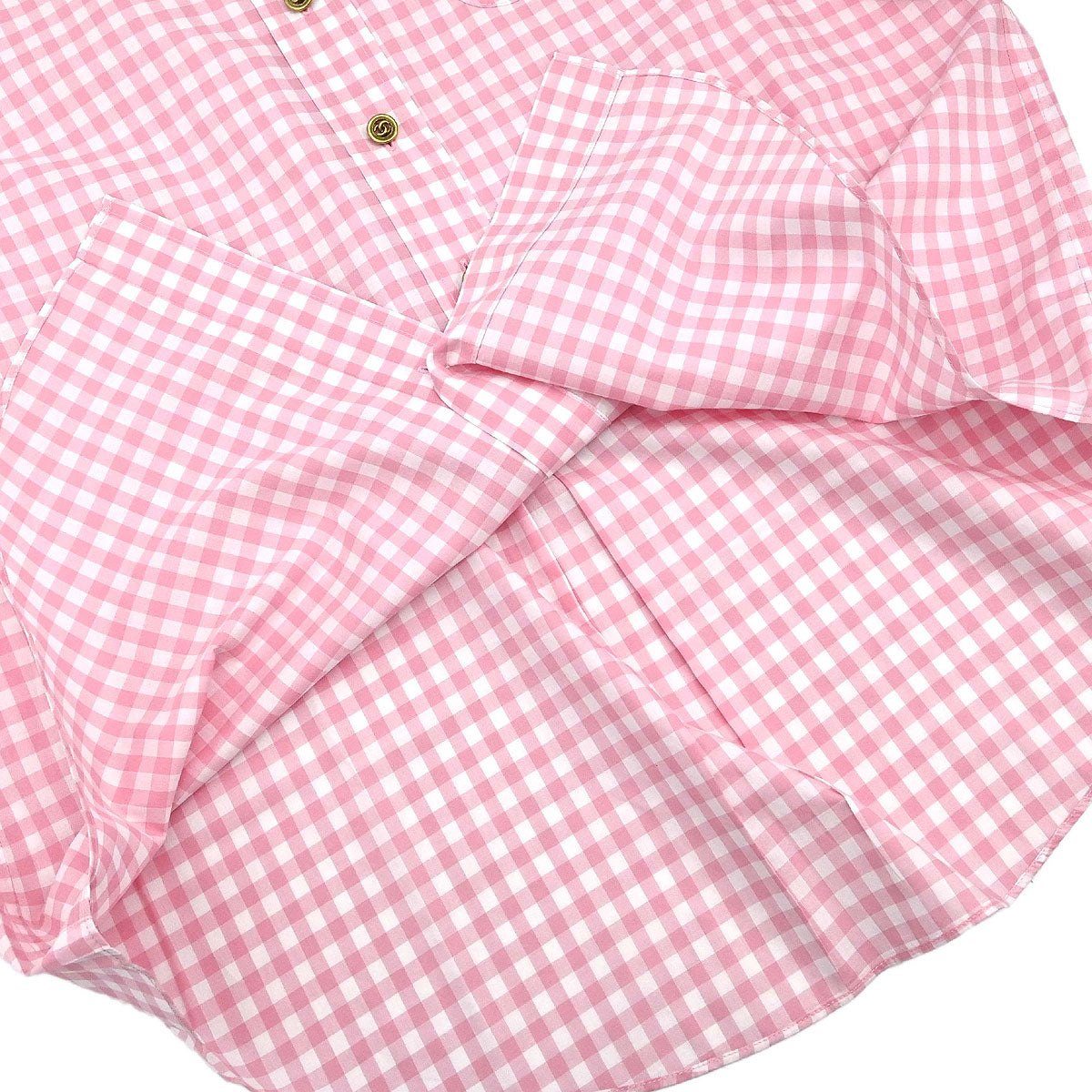 Chanel Blouse Shirt Gingham Check Pink