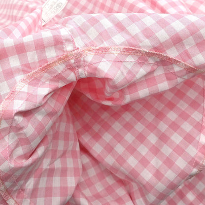 Chanel Blouse Shirt Gingham Check Pink