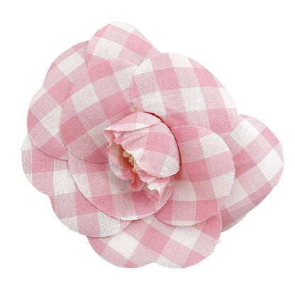 Chanel Blouse Shirt Gingham Check Pink