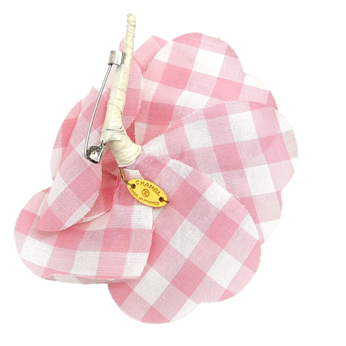 Chanel Blouse Shirt Gingham Check Pink