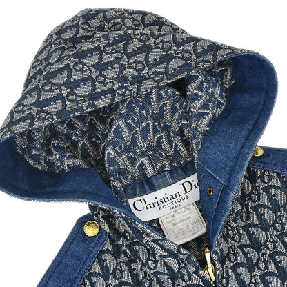 Christian Dior 2000 Zip Up Hooded Trotter Jacket Vest Navy #38
