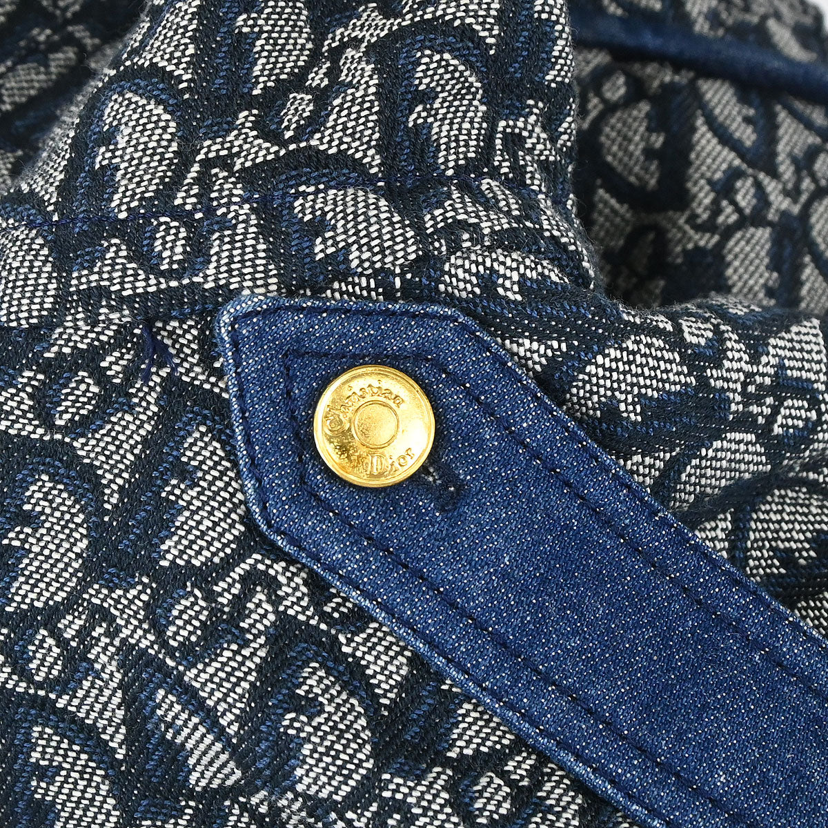 Christian Dior 2000 Zip Up Hooded Trotter Jacket Vest Navy #38