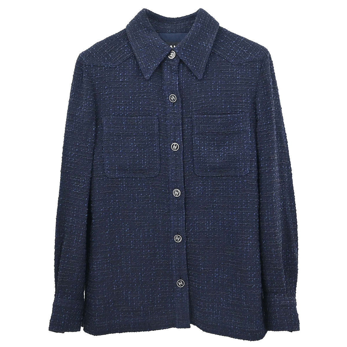 Chanel 2001 Tweed Jacket Navy #36