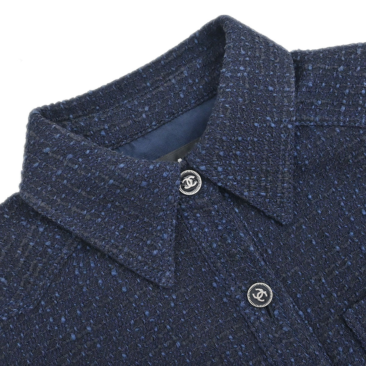 Chanel 2001 Tweed Jacket Navy #36