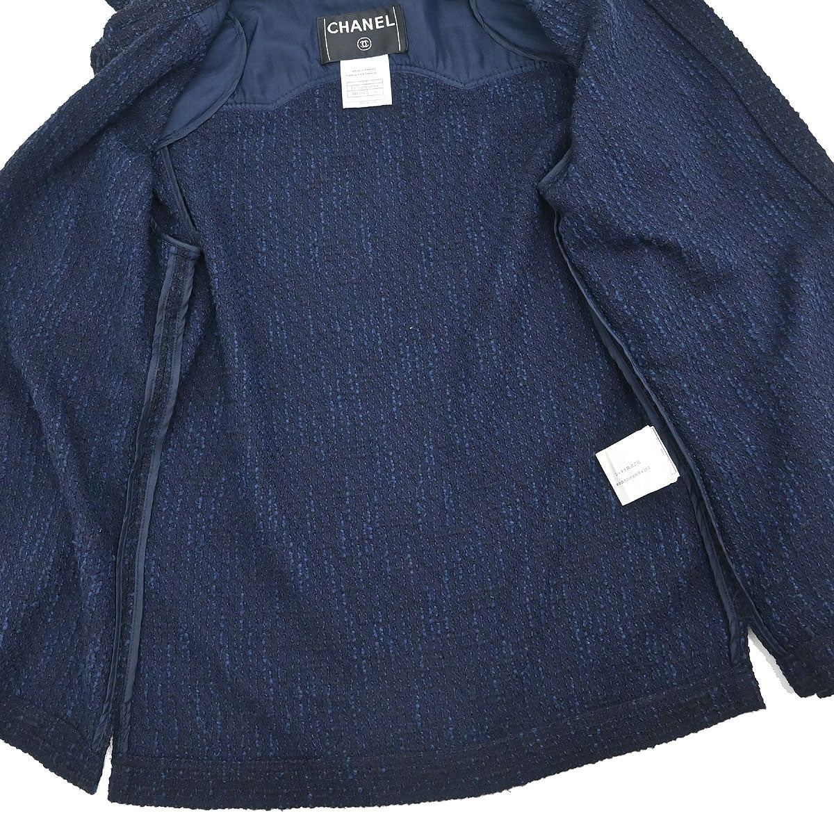 Chanel 2001 Tweed Jacket Navy #36