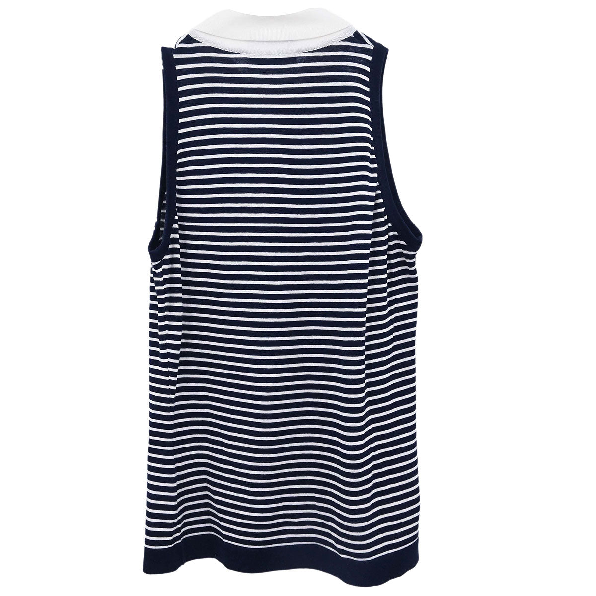Chanel Striped Sleeveless Top Navy #38