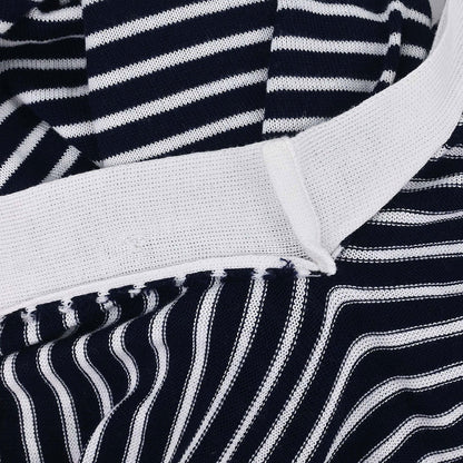 Chanel Striped Sleeveless Top Navy #38
