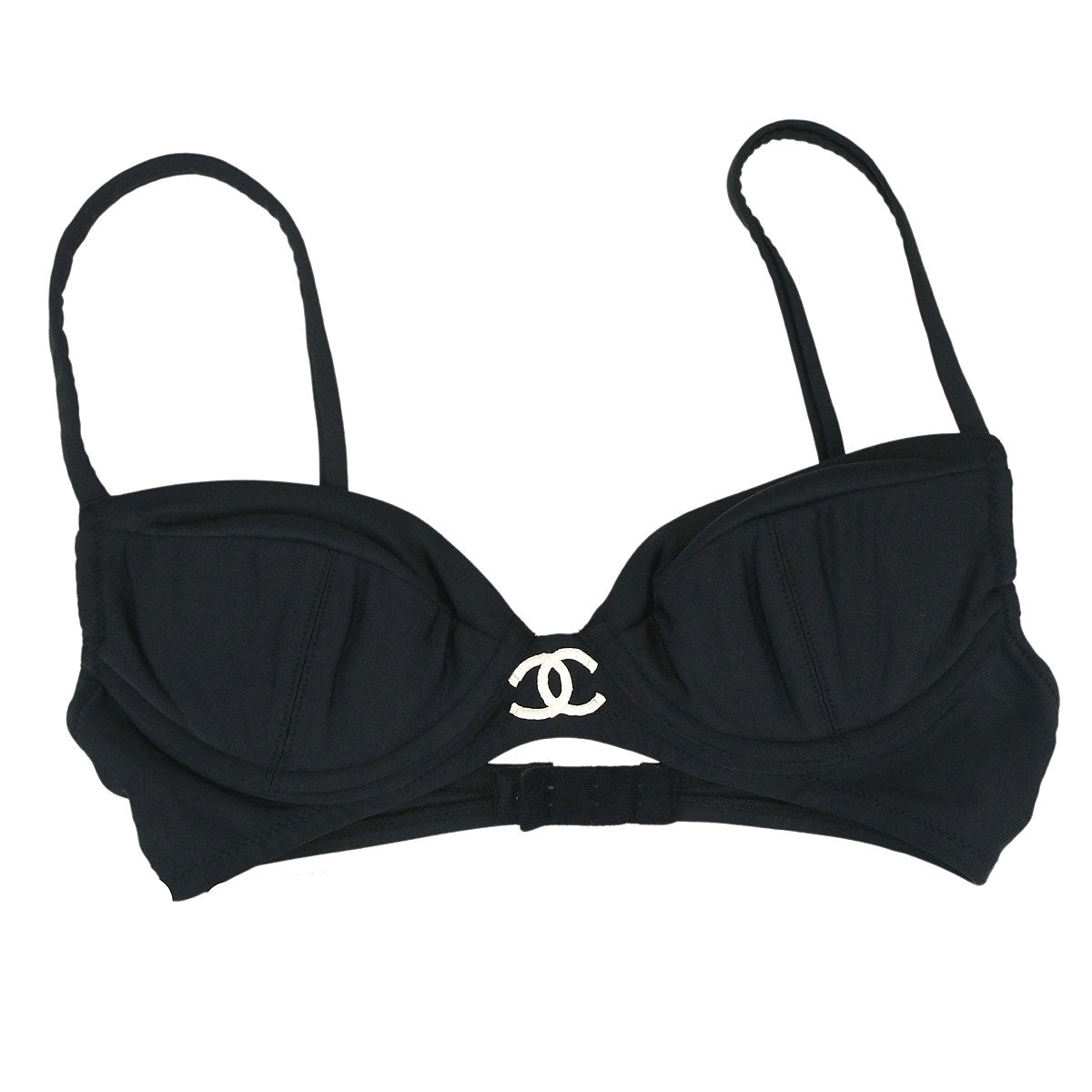 Chanel 1995 Swimwear Swimsuit Bras Black #36