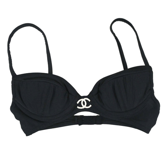 Chanel 1995 Swimwear Swimsuit Bras Black #36