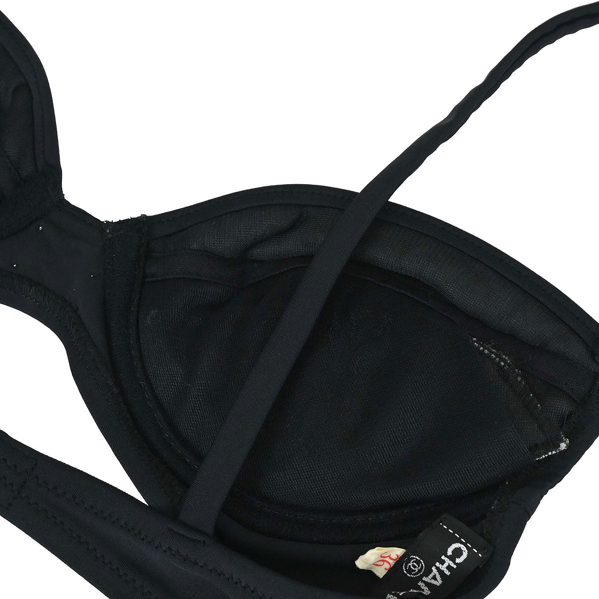 Chanel 1995 Swimwear Swimsuit Bras Black #36
