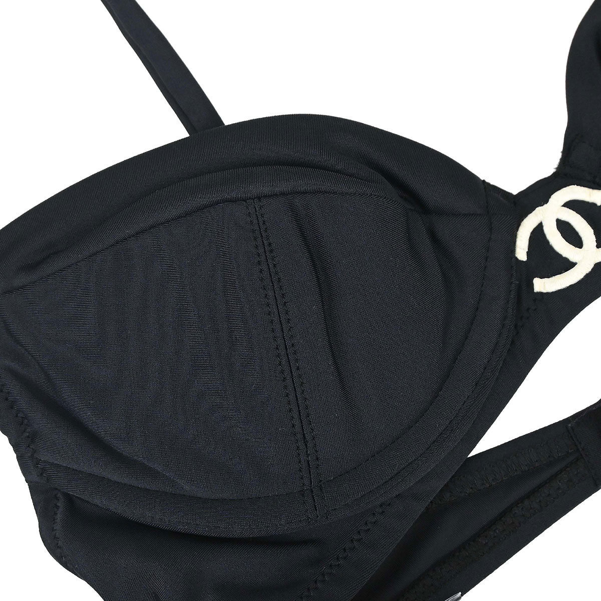 Chanel 1995 Swimwear Swimsuit Bras Black #36