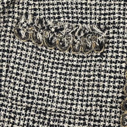 Chanel 2010 Collarless Tweed Jacket Black #34