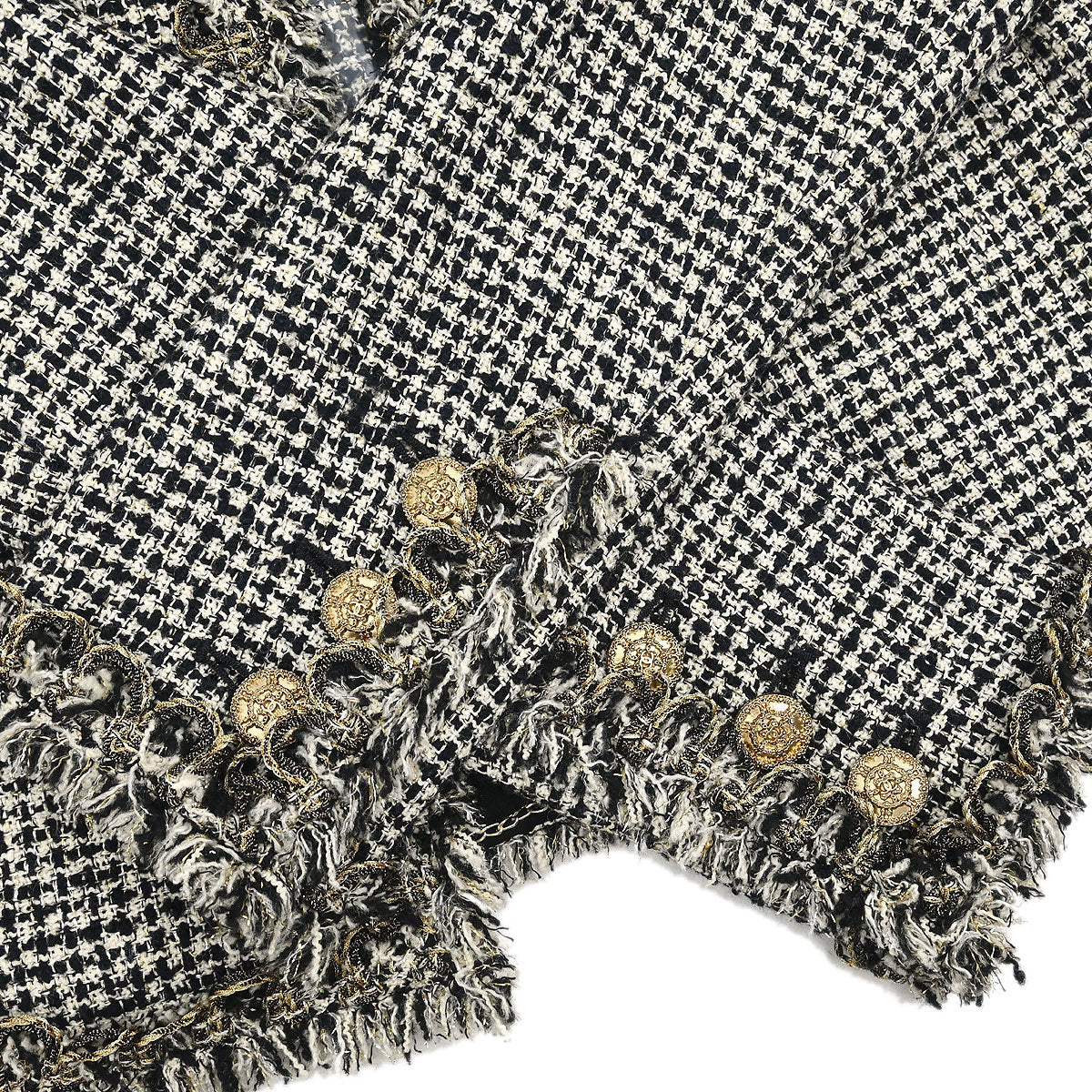 Chanel 2010 Collarless Tweed Jacket Black #34