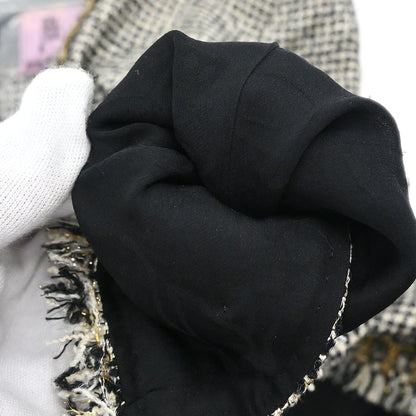 Chanel 2010 Collarless Tweed Jacket Black #34