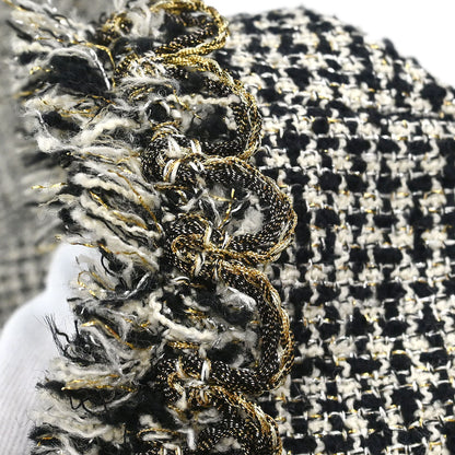 Chanel 2010 Collarless Tweed Jacket Black #34