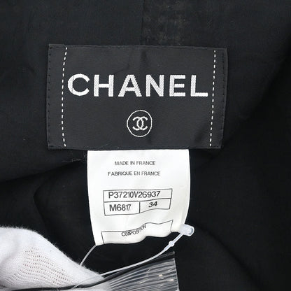 Chanel 2010 Collarless Tweed Jacket Black #34