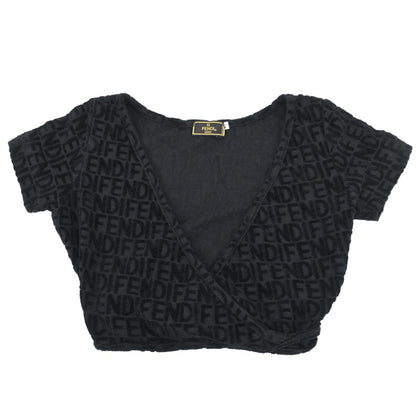 Fendi Wrap Cropped Top Black #40