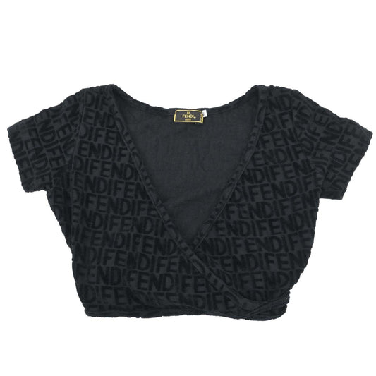 Fendi Wrap Cropped Top Black #40