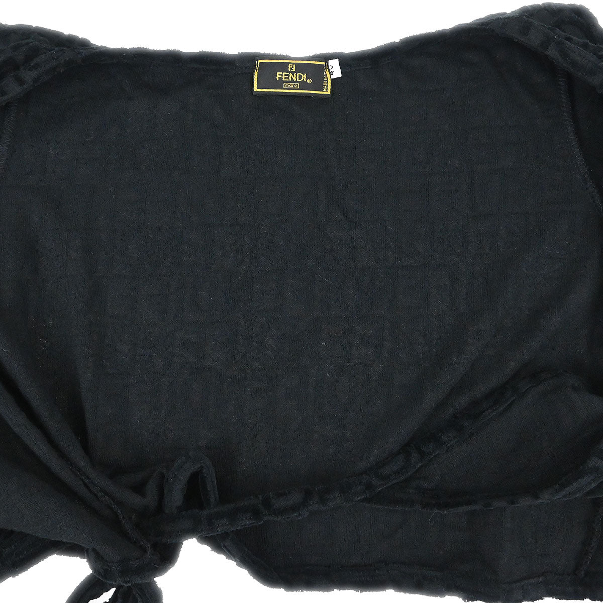 Fendi Wrap Cropped Top Black #40