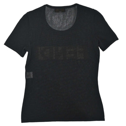 Fendi T-shirt Mesh Top Black