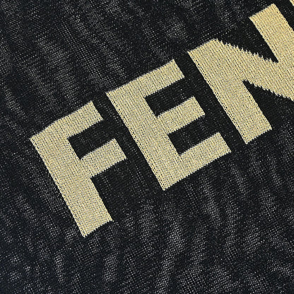 Fendi T-shirt Mesh Top Black