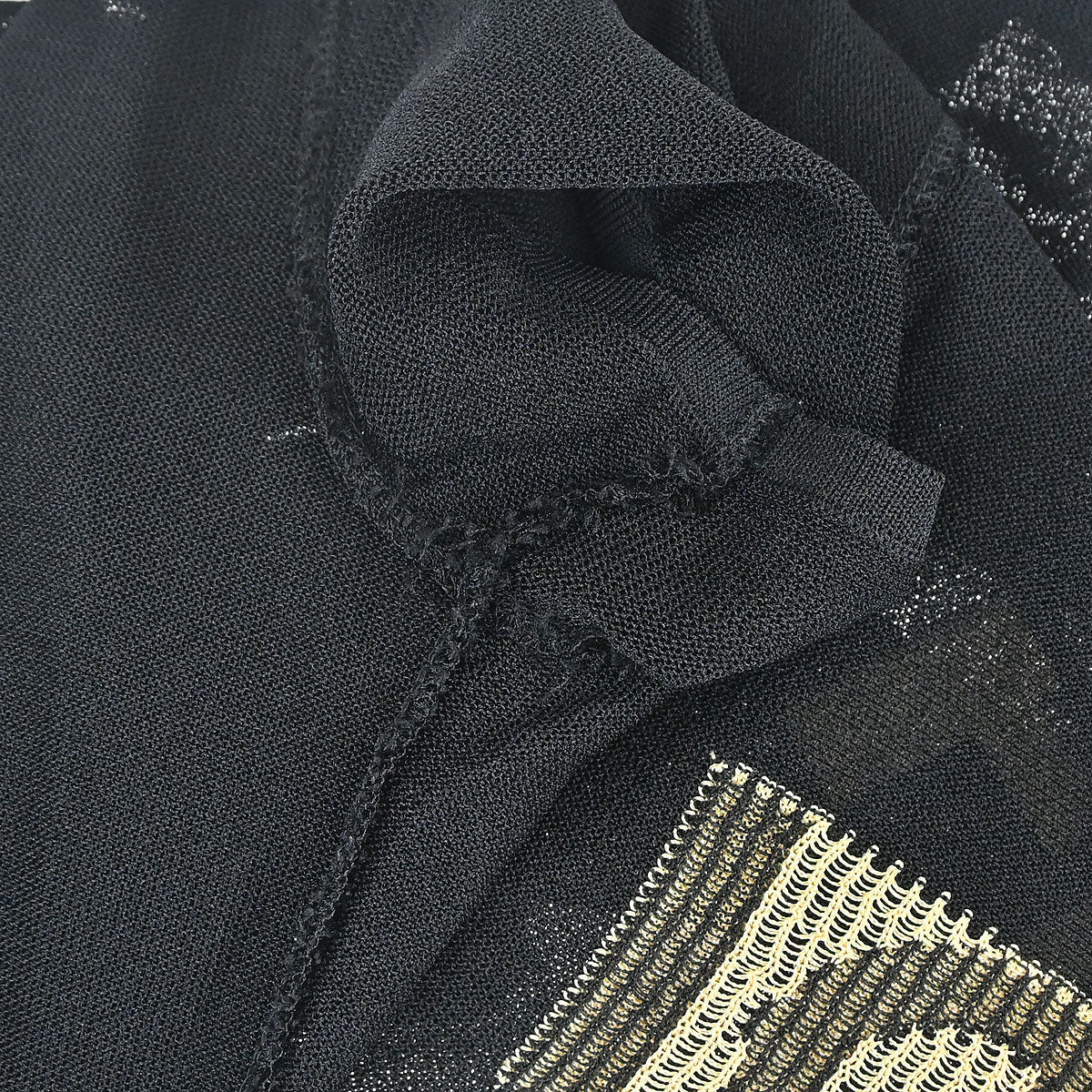 Fendi T-shirt Mesh Top Black