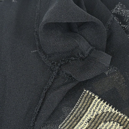 Fendi T-shirt Mesh Top Black