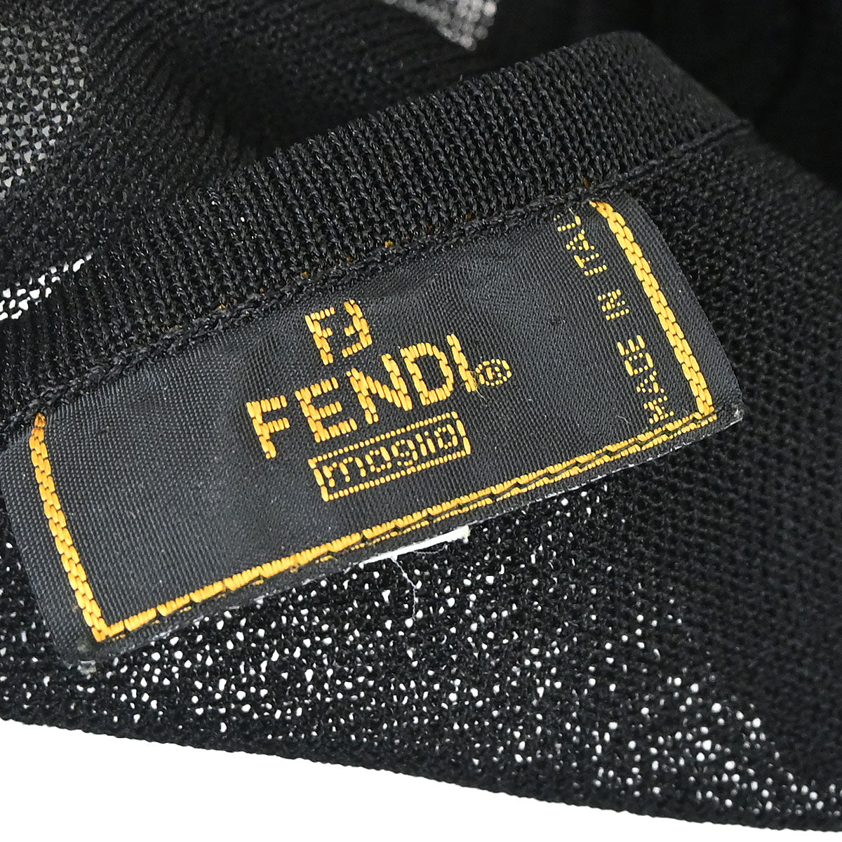 Fendi T-shirt Mesh Top Black