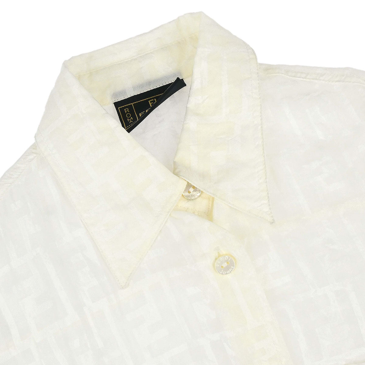 Fendi Sleeveless Sheer Top Shirt Zucca White #40