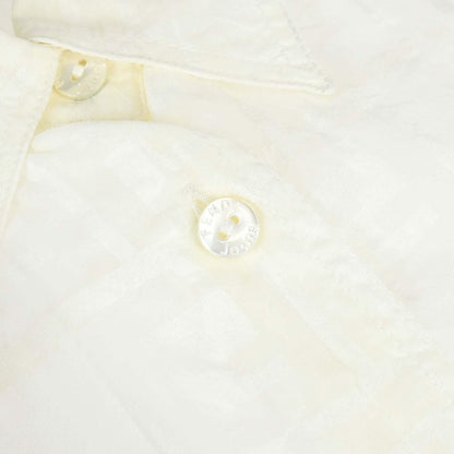 Fendi Sleeveless Sheer Top Shirt Zucca White #40