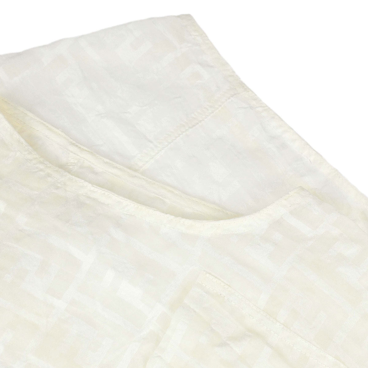 Fendi Sleeveless Sheer Top Shirt Zucca White #40