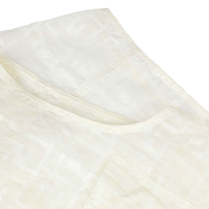 Fendi Sleeveless Sheer Top Shirt Zucca White #40