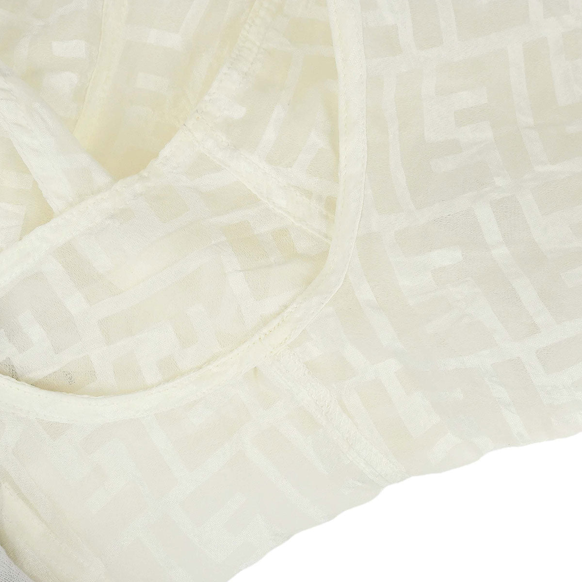 Fendi Sleeveless Sheer Top Shirt Zucca White #40